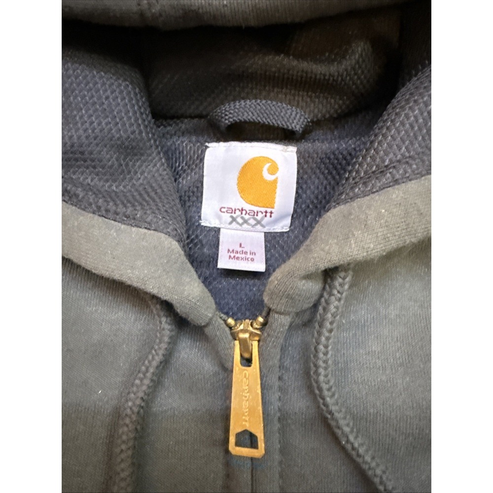 Carhartt 100632 Mens Rutland Thermal Lined Zip Front Hooded Sweatshirt Large - Picture 2 of 7